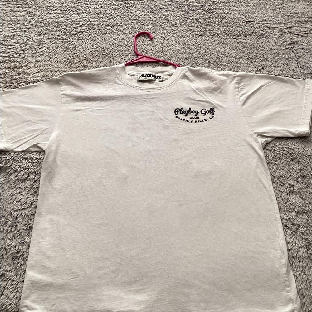 PLAYBOY White T-Shirt with Black Logo